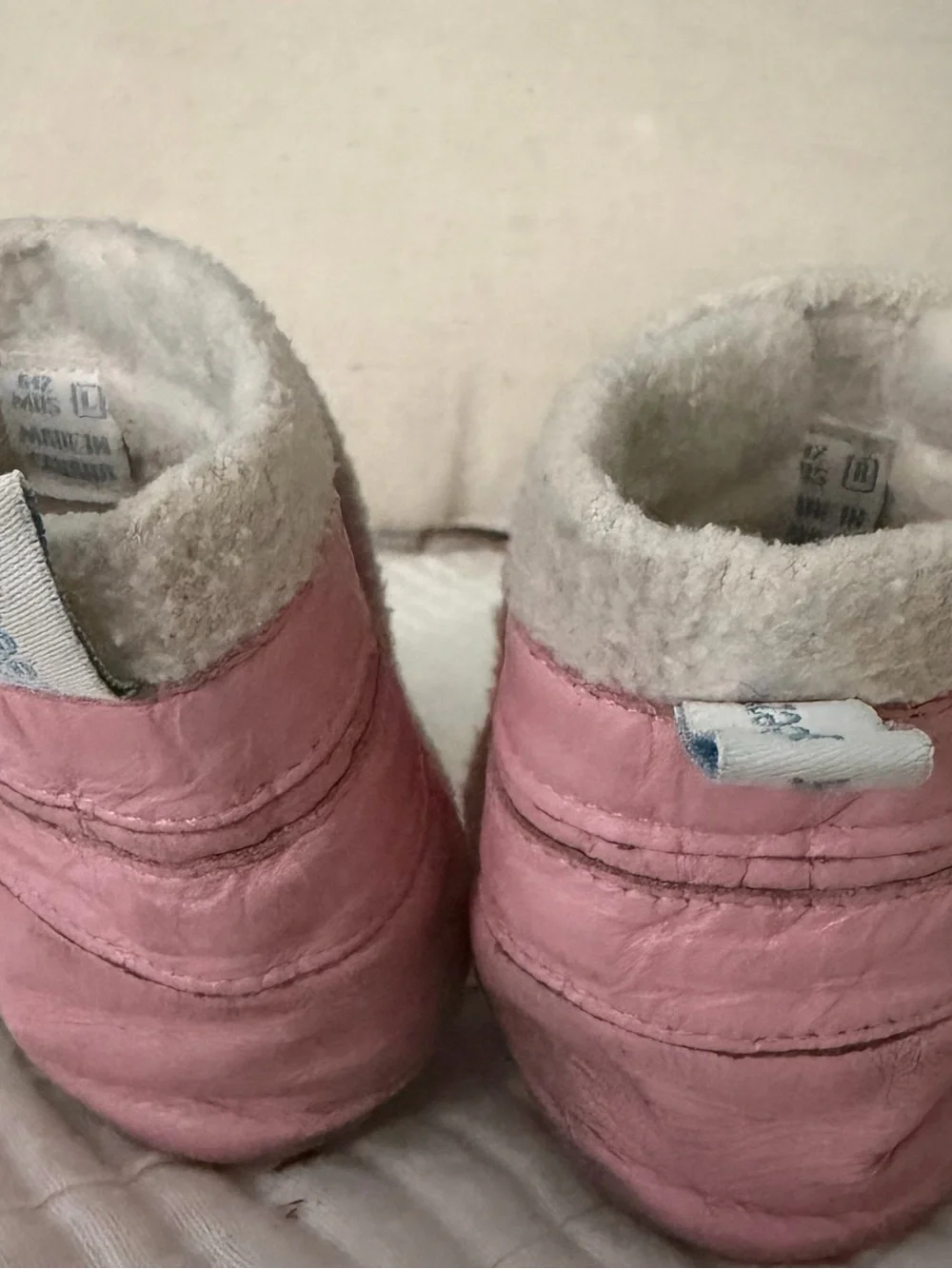 Robeez Pink Leather Baby Shoes 6-12M Soft Sole